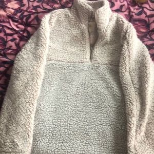 Light Blue & Pink Quarter Zip Sherpa